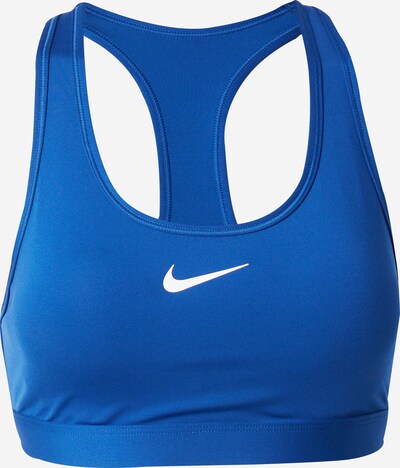 NIKE Soutien-gorge de sport 'SWOOSH' en bleu roi / blanc, Vue avec produit