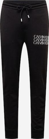 Calvin Klein Tapered Pants in Black: front