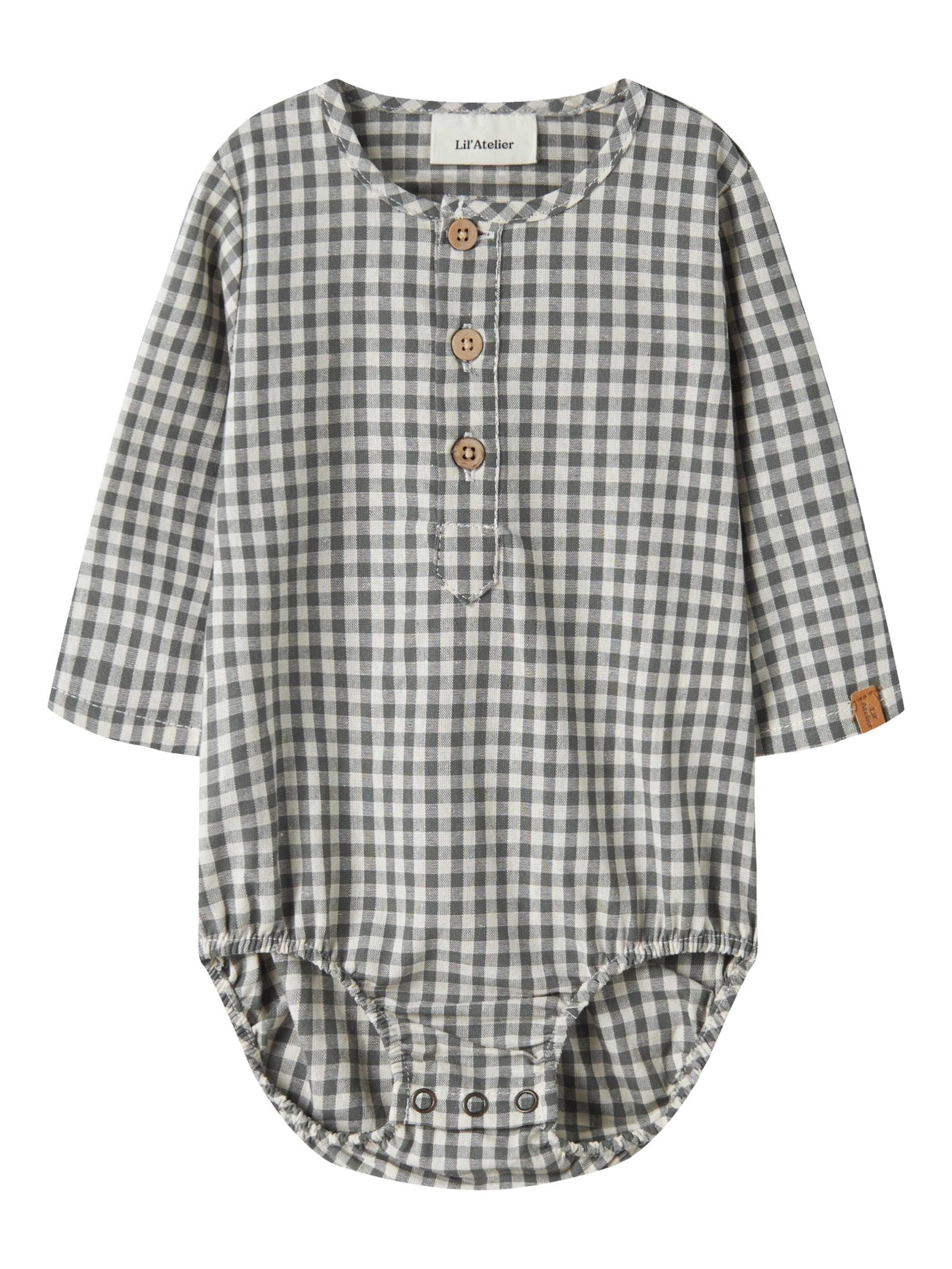Lil'Atelier Romper/Bodysuit in Grey: front