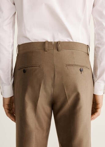 MANGO MAN Slimfit Hose "Oasis" in Braun