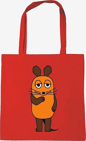 LOGOSHIRT Shopper 'Die Sendung mit der Maus' in Rood: voorkant