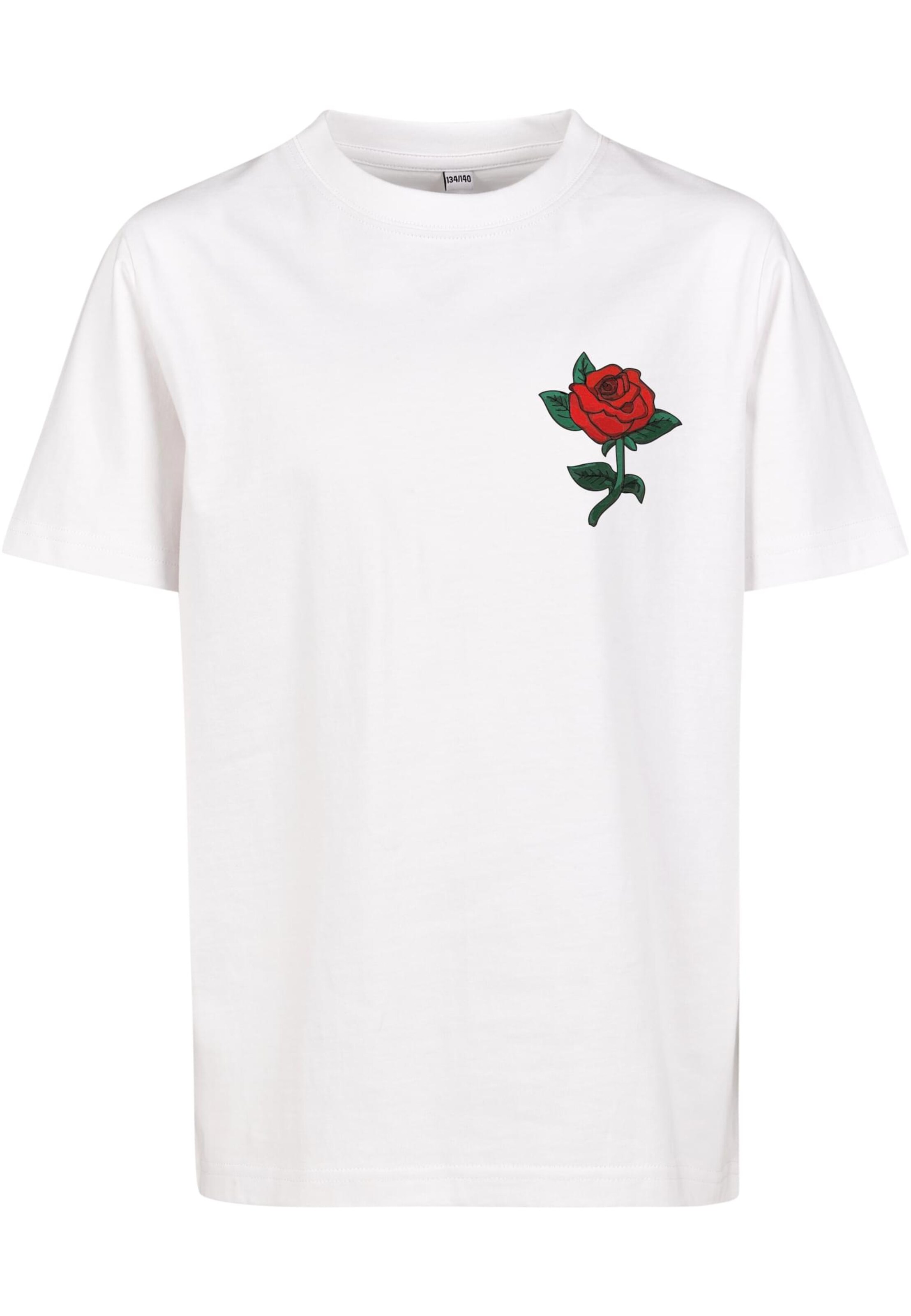 Mister Tee Shirt 'Rose' in Wit: voorkant