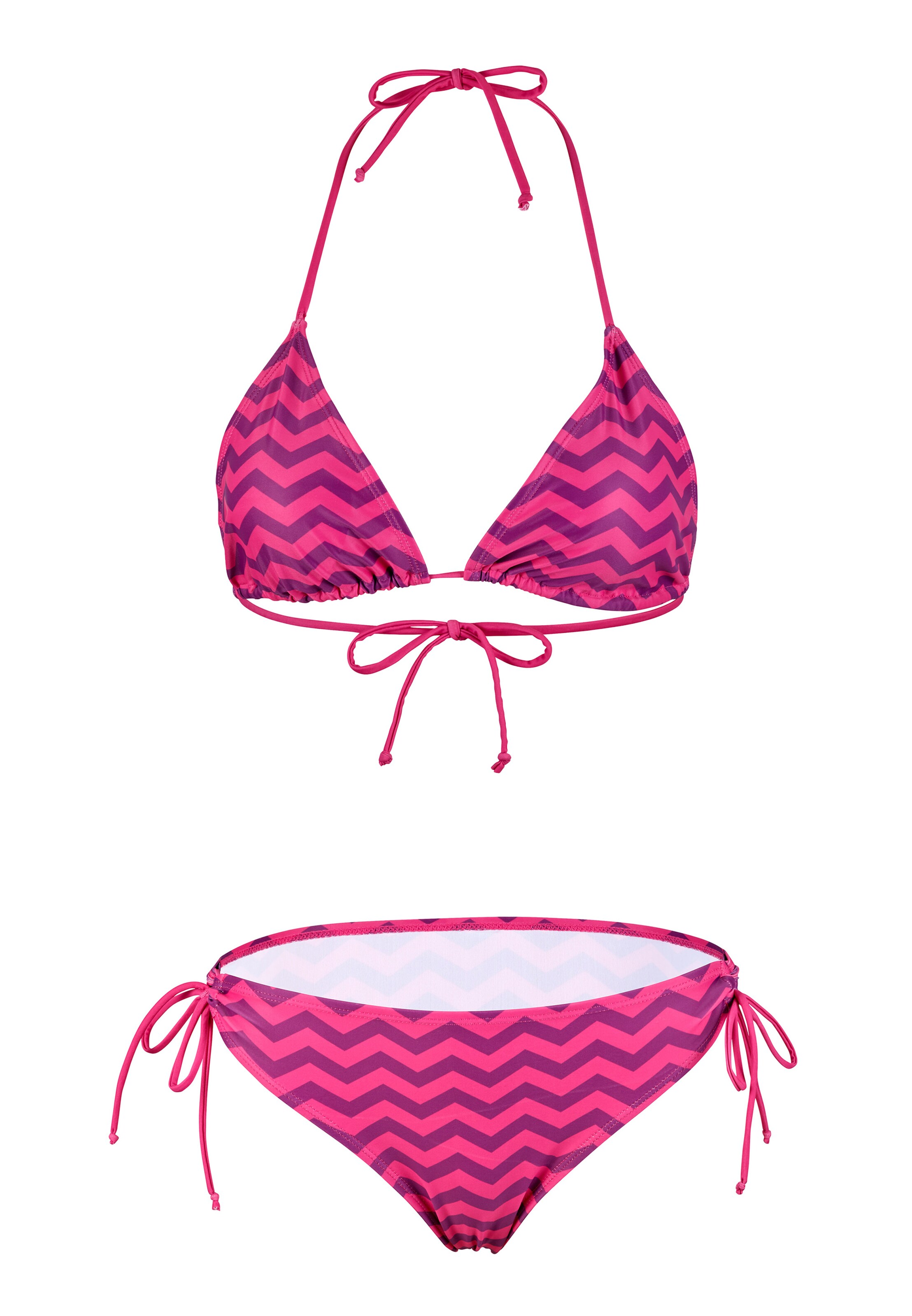 BECO the world of aquasports Triangle Bikini 'Zigzag' in Pink: front