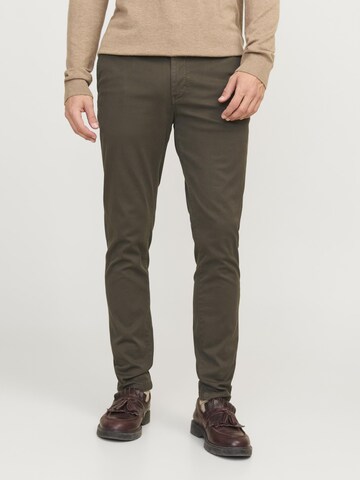 JACK & JONES Slimfit Chino 'JPSTMarco JJArthur' in Bruin: voorkant