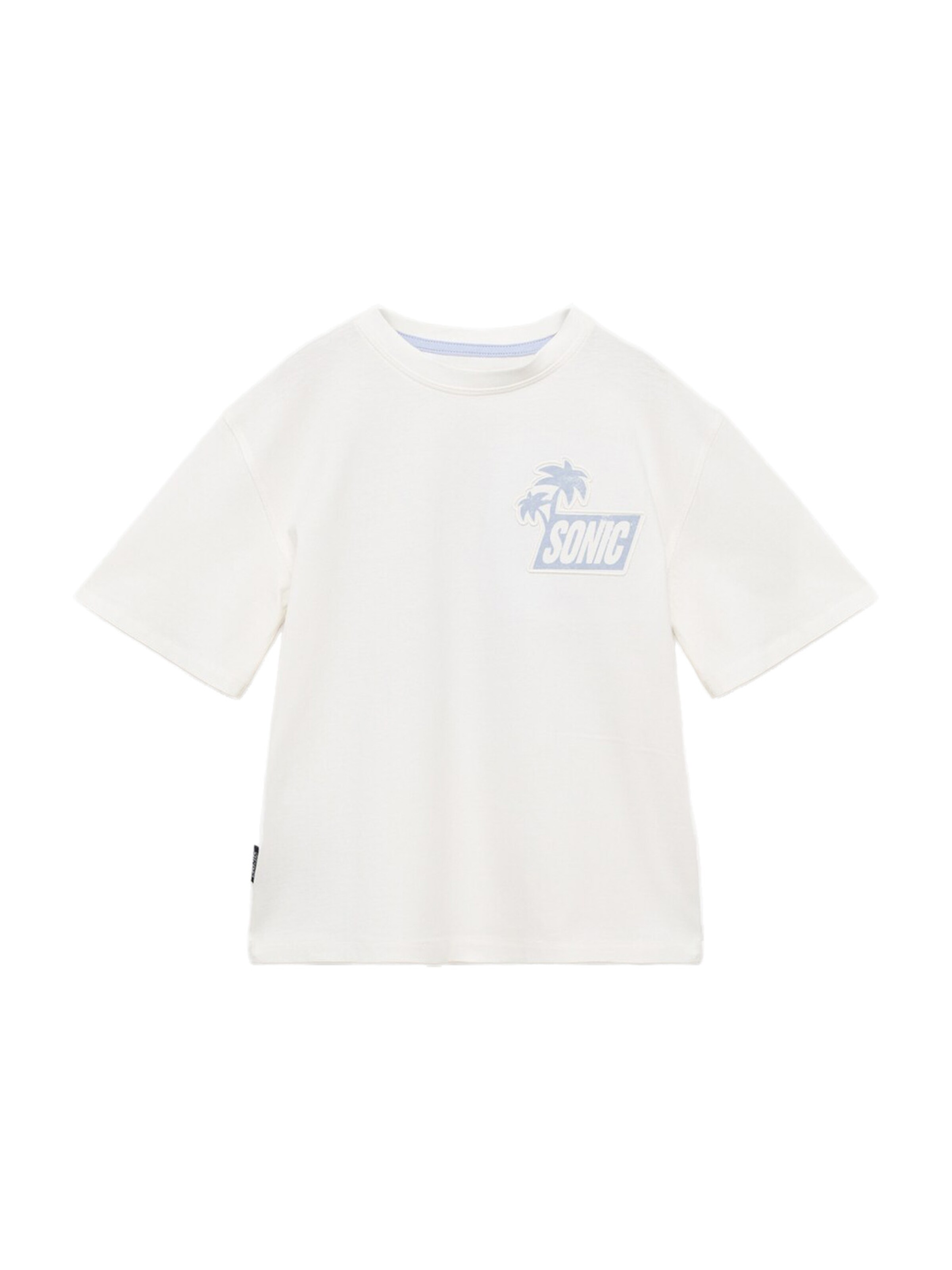 MANGO KIDS Shirt 'SONICFAS' in Wit: voorkant