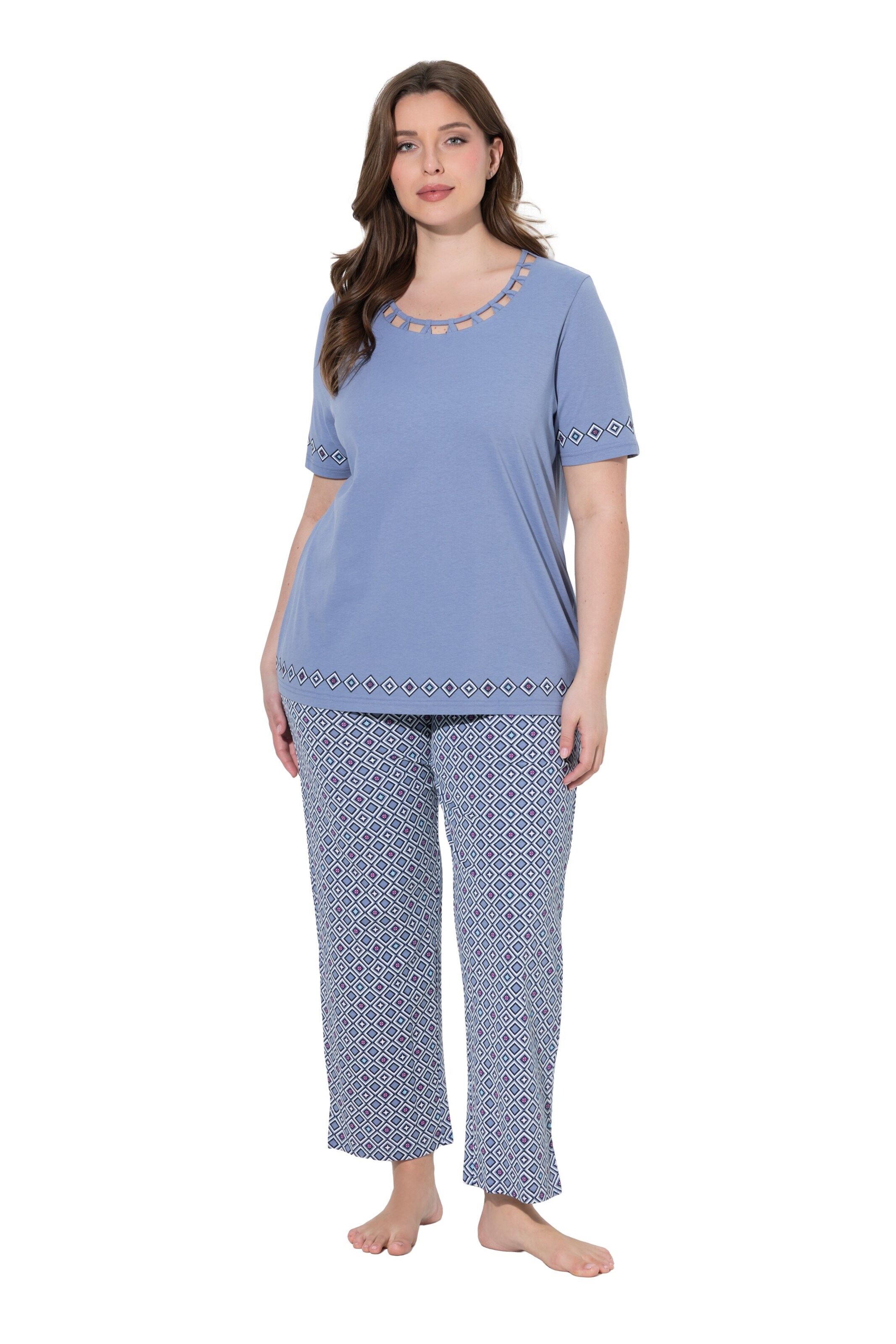 Ulla Popken Pyjama in Blau