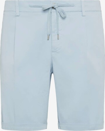 Boggi Milano Pleat-Front Pants in Blue: front