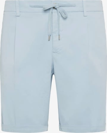 Boggi Milano Pleat-Front Pants in Blue: front