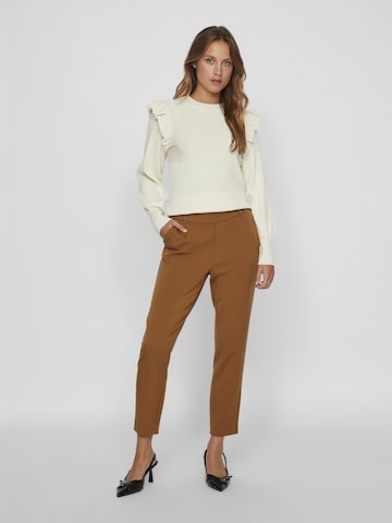 VILA Slimfit Broek 'Varone' in Bruin