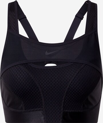 NIKE Bustier Sport-BH 'Alpha' in Schwarz: predná strana