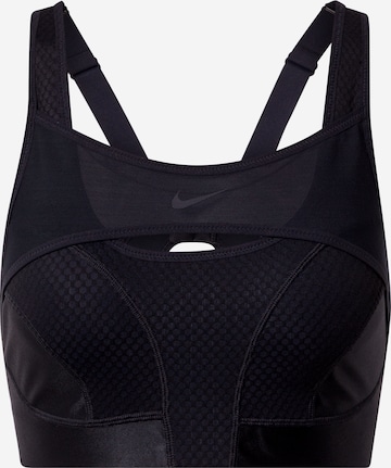 NIKE Bustier Sport-BH 'Alpha' in Schwarz: predná strana