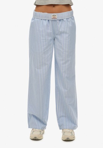 Superdry Loosefit Broek in Blauw: voorkant