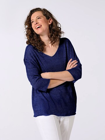 Pull-over eve in paradise en bleu : devant