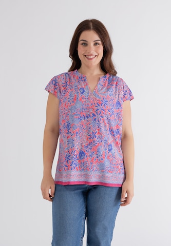 October Blouse in Blue: front