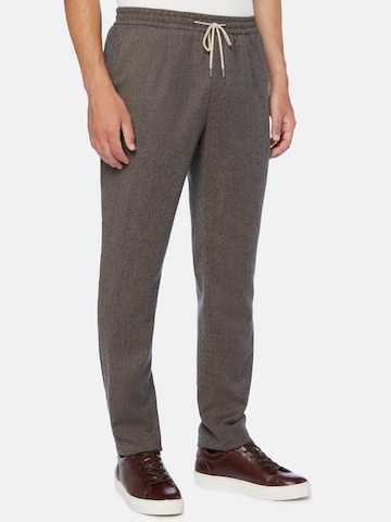 Boggi Milano Slimfit Plissert bukse i grå: forside