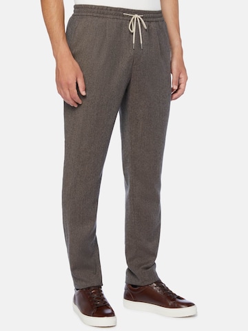 Boggi Milano - Slimfit Pantalón plisado en gris: frente