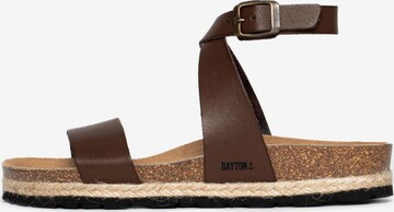 Bayton Sandalen met riem 'Karratha' in Bruin: voorkant