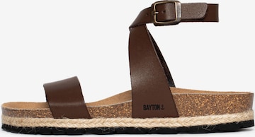 Bayton - Sandalias con hebilla 'Karratha' en marrón: frente