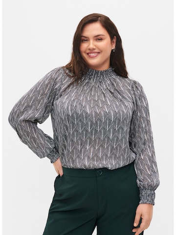 Zizzi Blouse in Blauw: voorkant