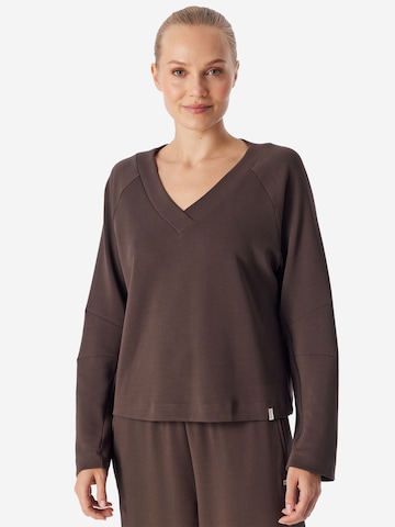 Chemise de nuit ' Mix Relax ' SCHIESSER en marron : devant