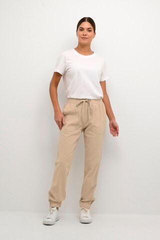 Kaffe Tapered Pants 'Naya' in Beige