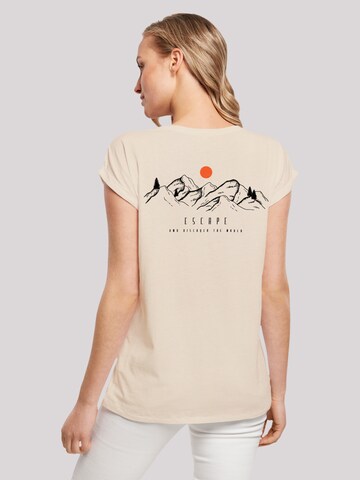 F4NT4STIC Shirt 'Discover the world' in Beige: front