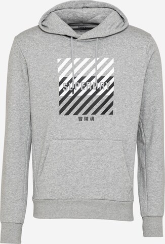 Sweat de sport Superdry en gris : devant