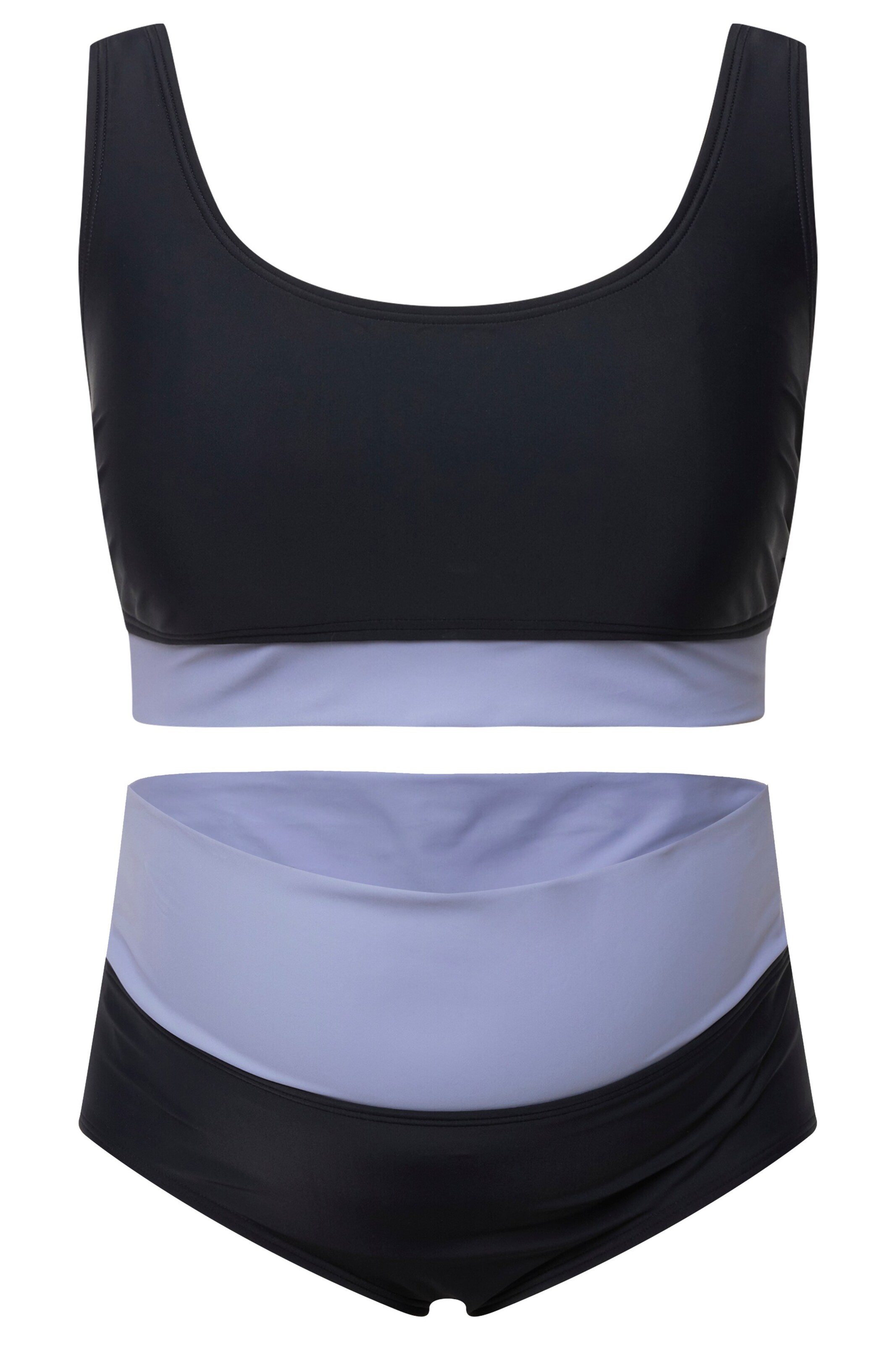 Ulla Popken Bustier Bikini in Blau: Vorderseite