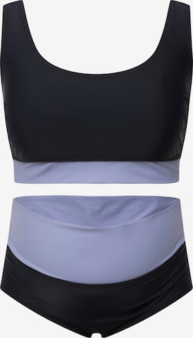 Ulla Popken Bustier Bikini in Blau: Vorderseite