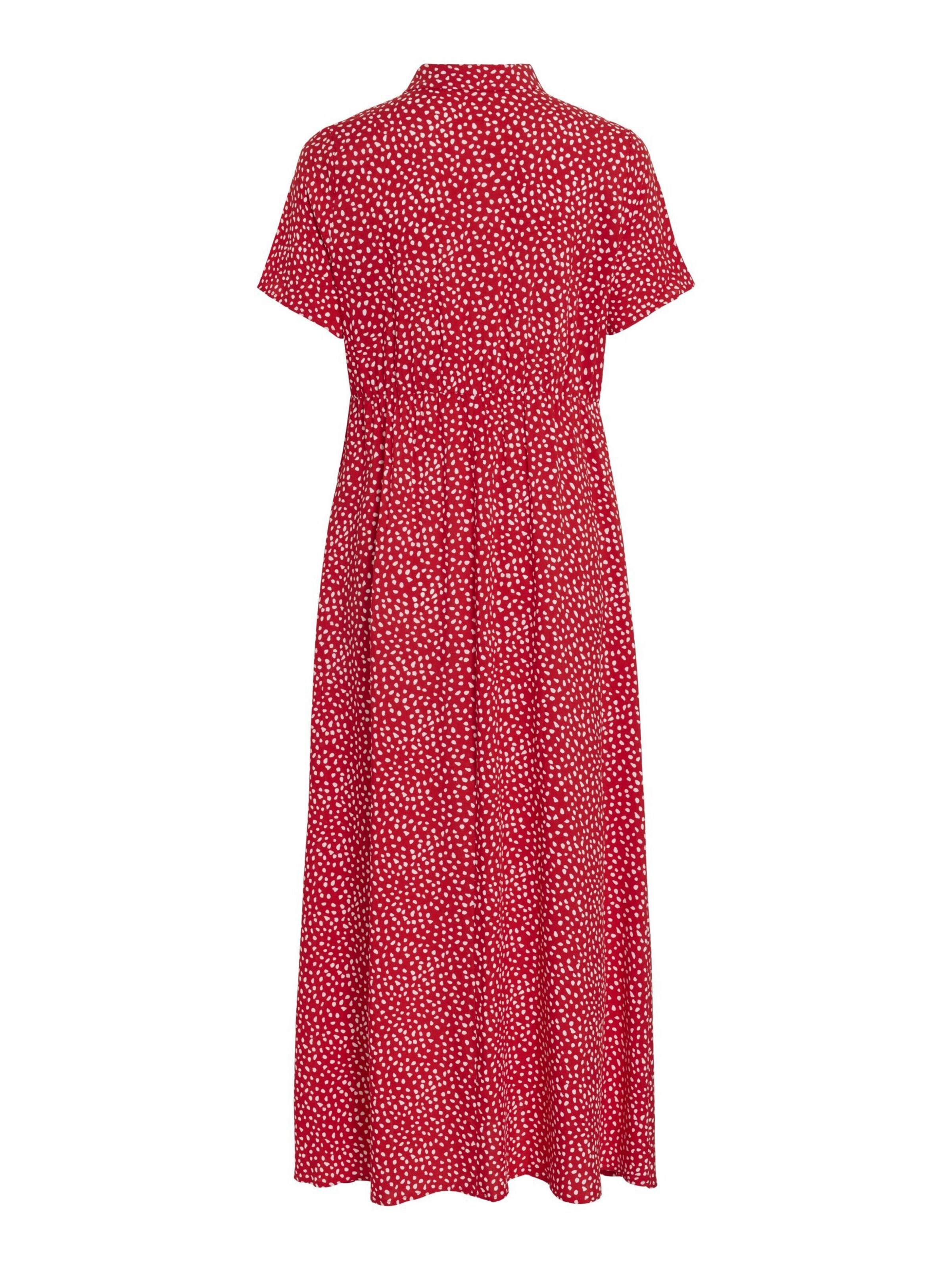 VILA - Vestido camisero en rojo