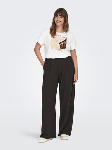 ONLY Carmakoma Wide leg Pleat-front trousers in Black