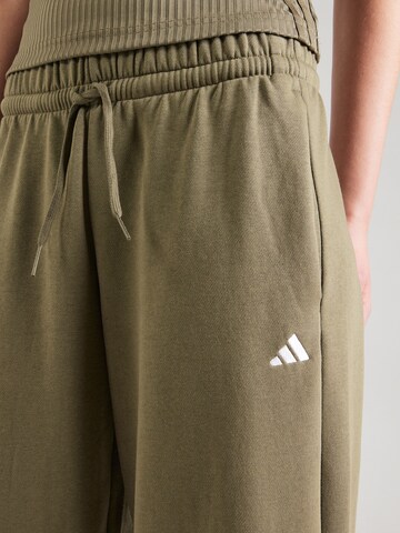 Wide leg Pantaloni sportivi di ADIDAS SPORTSWEAR in verde