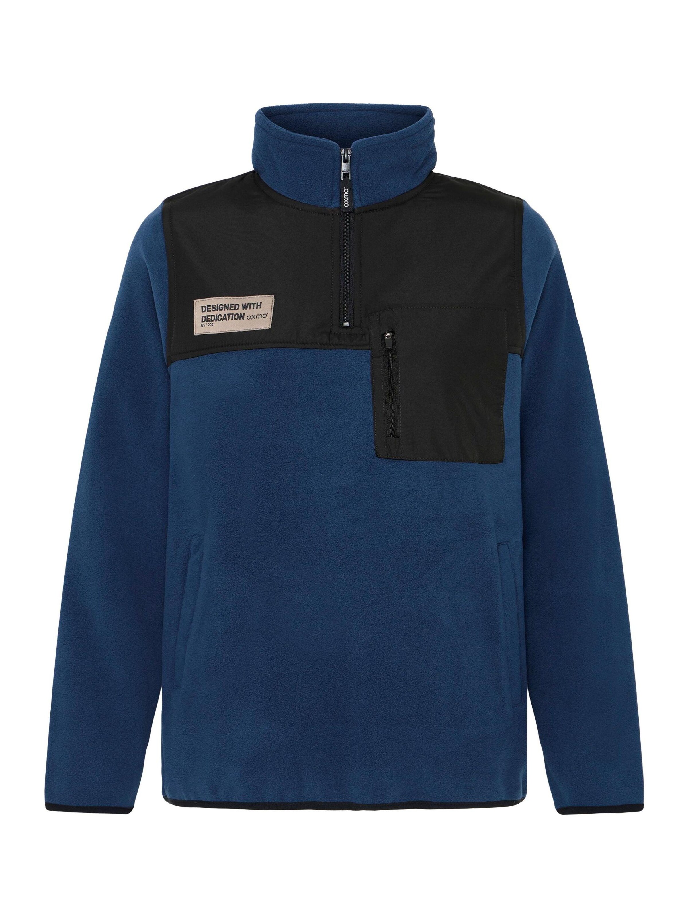 Oxmo - Jersey ' OXNETE HALFZIP ' en azul: frente
