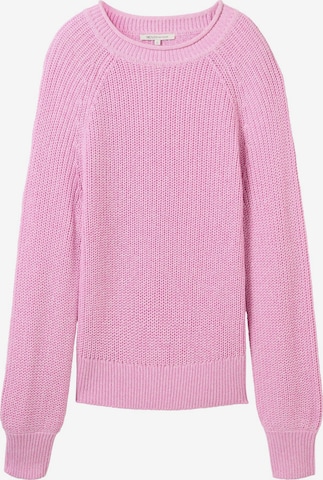 Pull-over TOM TAILOR DENIM en rose : devant