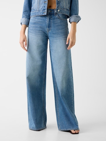 GUESS Wide leg Jeans 'Alba' in Blue: front