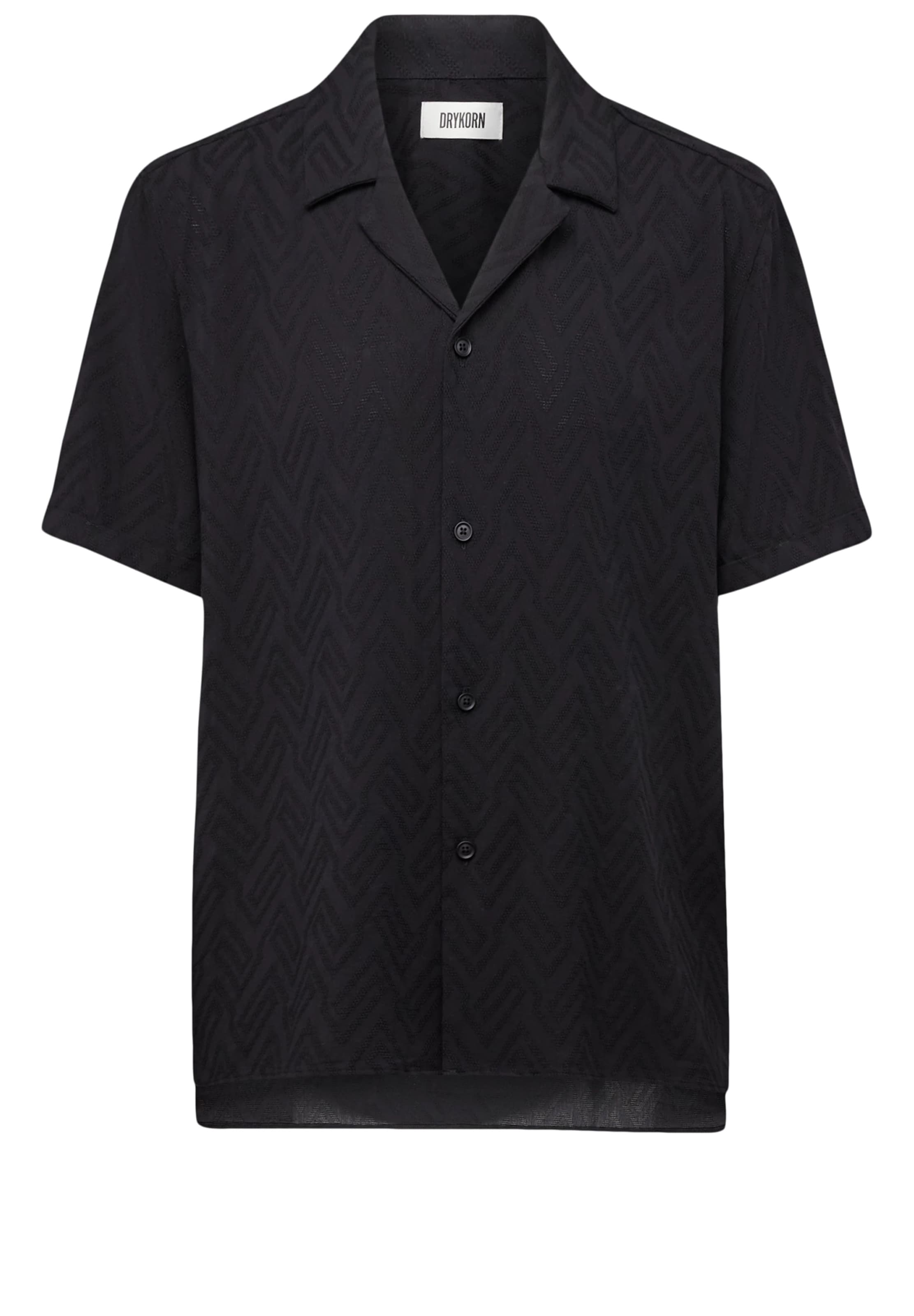 DRYKORN Regular fit Button Up Shirt 'Bijan' in Black: front