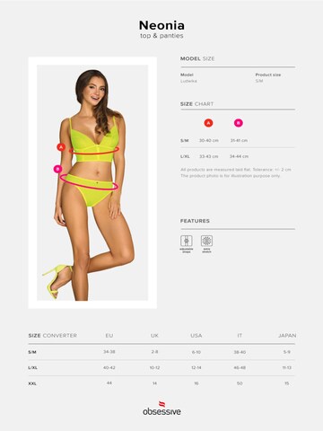 Obsessive Negligée 'Neonia Set'‌‌‌‌‌‌‌ in Gelb