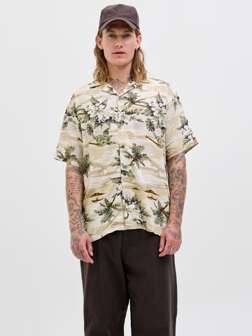 JACK & JONES Классический крой Рубашка в Зеленый: спереди