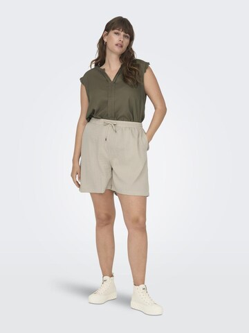 ONLY Carmakoma Regular Trousers in Beige