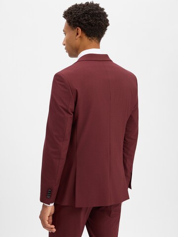 Coupe slim Veste de costume Finshley & Harding London en rouge