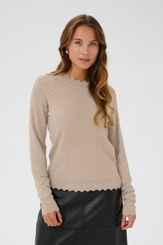 CULTURE Trui 'Dali Annemette' in Beige: voorkant