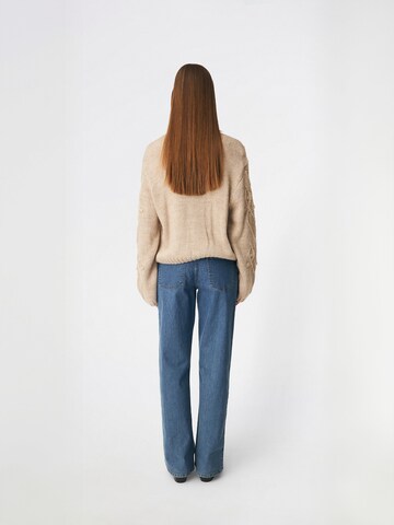 modström Cardigan ' Dahliamd ' in Beige: Rückseite