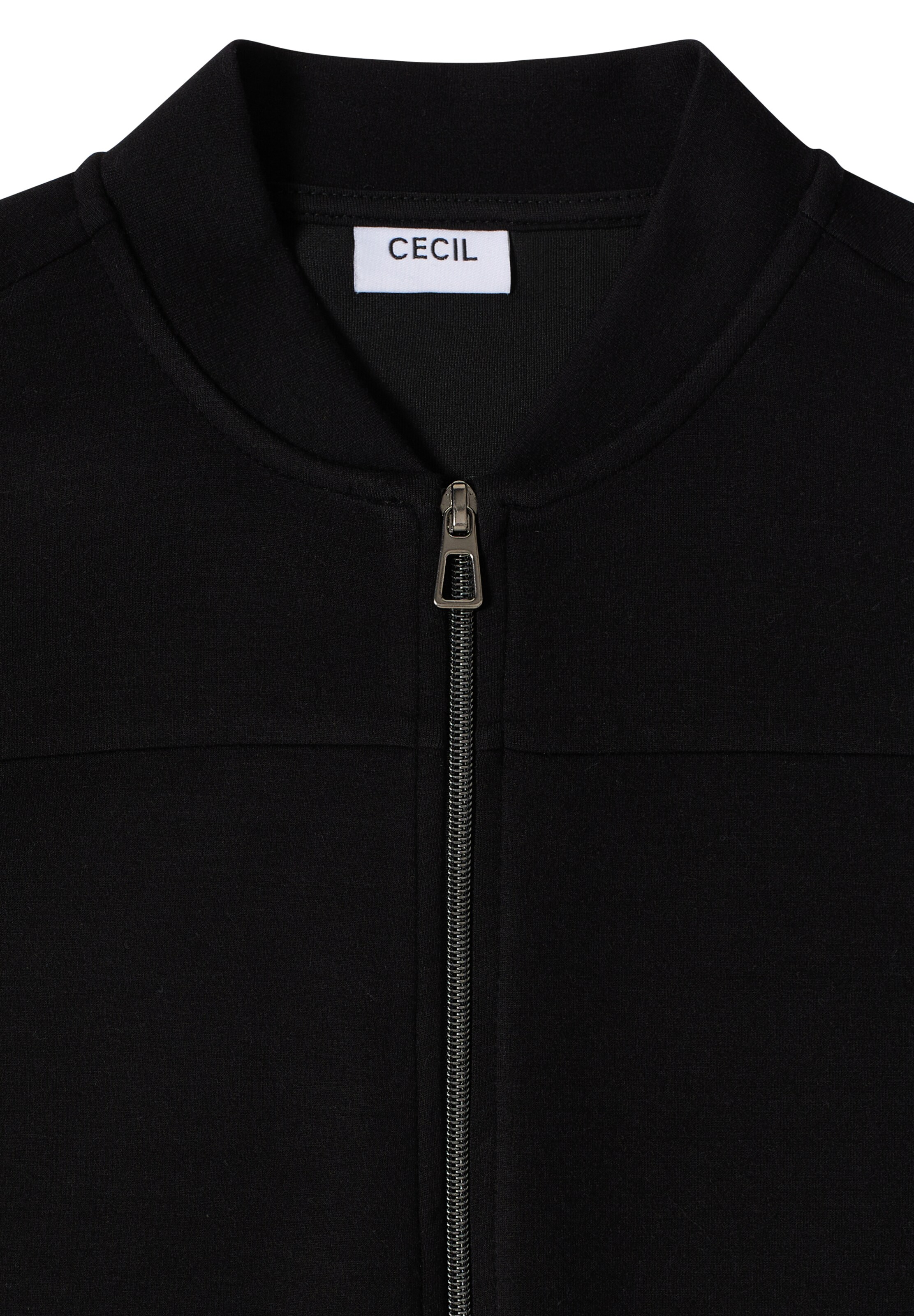 CECIL Zip-Up Hoodie in Black