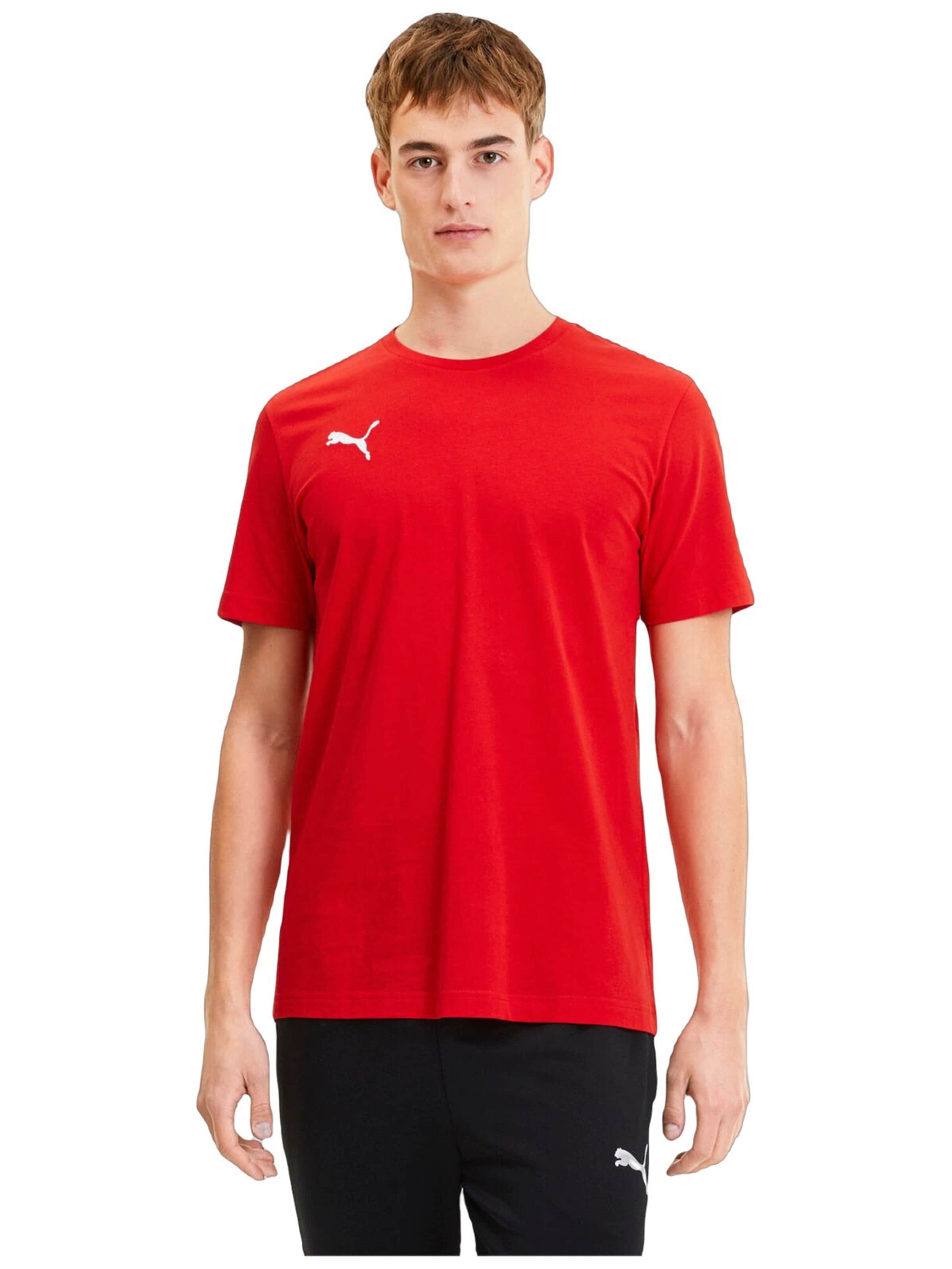 PUMA Shirt 'Puma Teamgoal 23 Casuals 3-pack' in M in de kleur Rood, Productweergave