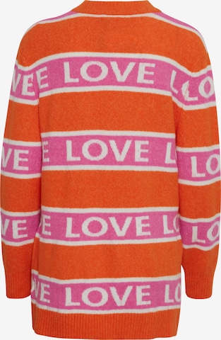 ICHI Sweater 'MOTIF' in Orange