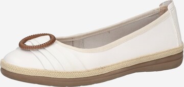 JANA Ballet Flats in White: front