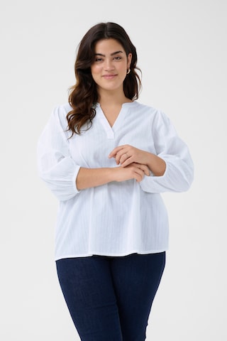 KAFFE CURVE - Blusa 'Jolisa' em branco