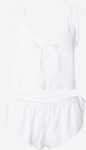 Bluebella Korte pyjama 'Ottilie' in Wit: voorkant