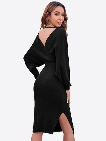 Rochie tricotat de la Imily Bela pe negru: spate