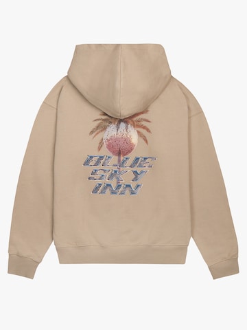 Sweat-shirt 'Disco Palm' BLUE SKY INN en beige